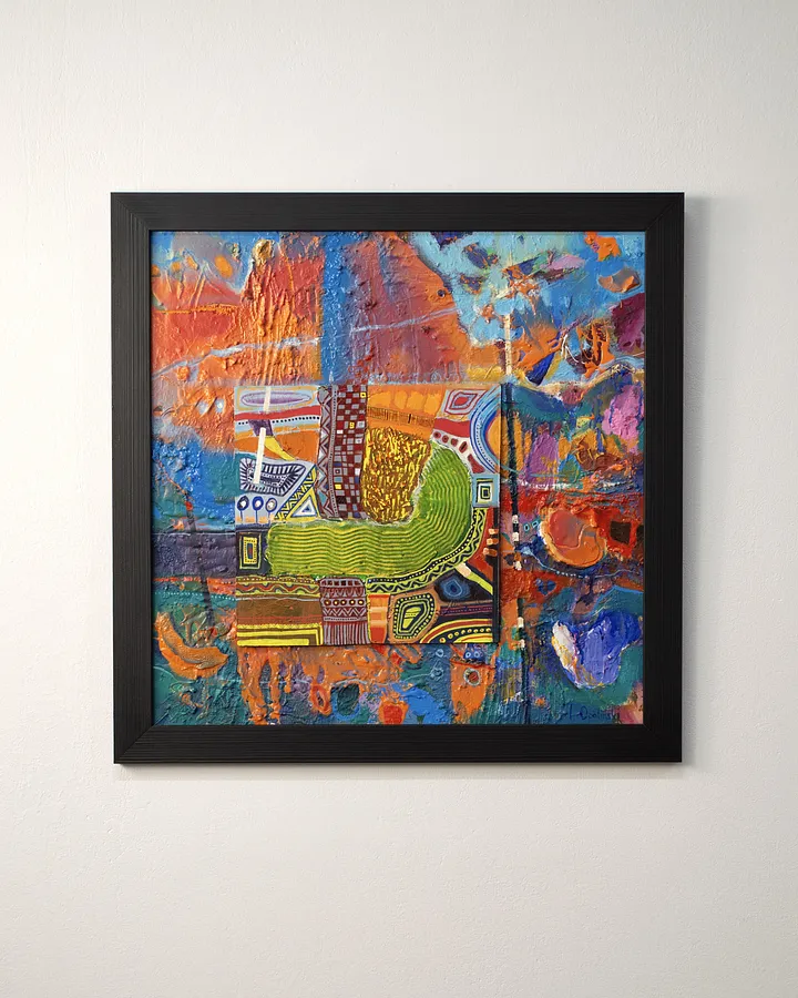 Image of The Ark by Taras Opalinski, size: 50х50, made of Fiberboard, acrylic, oil, markers, Painting medium, priced at $500