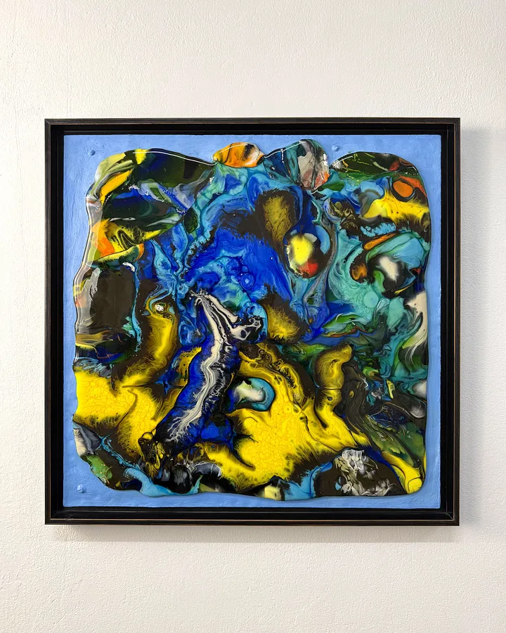 Image of Winter  by Taras Opalinski , size: 50x50, made of Fused glass on copper, Glass medium, priced at $800 (≈ 36,191 грн)