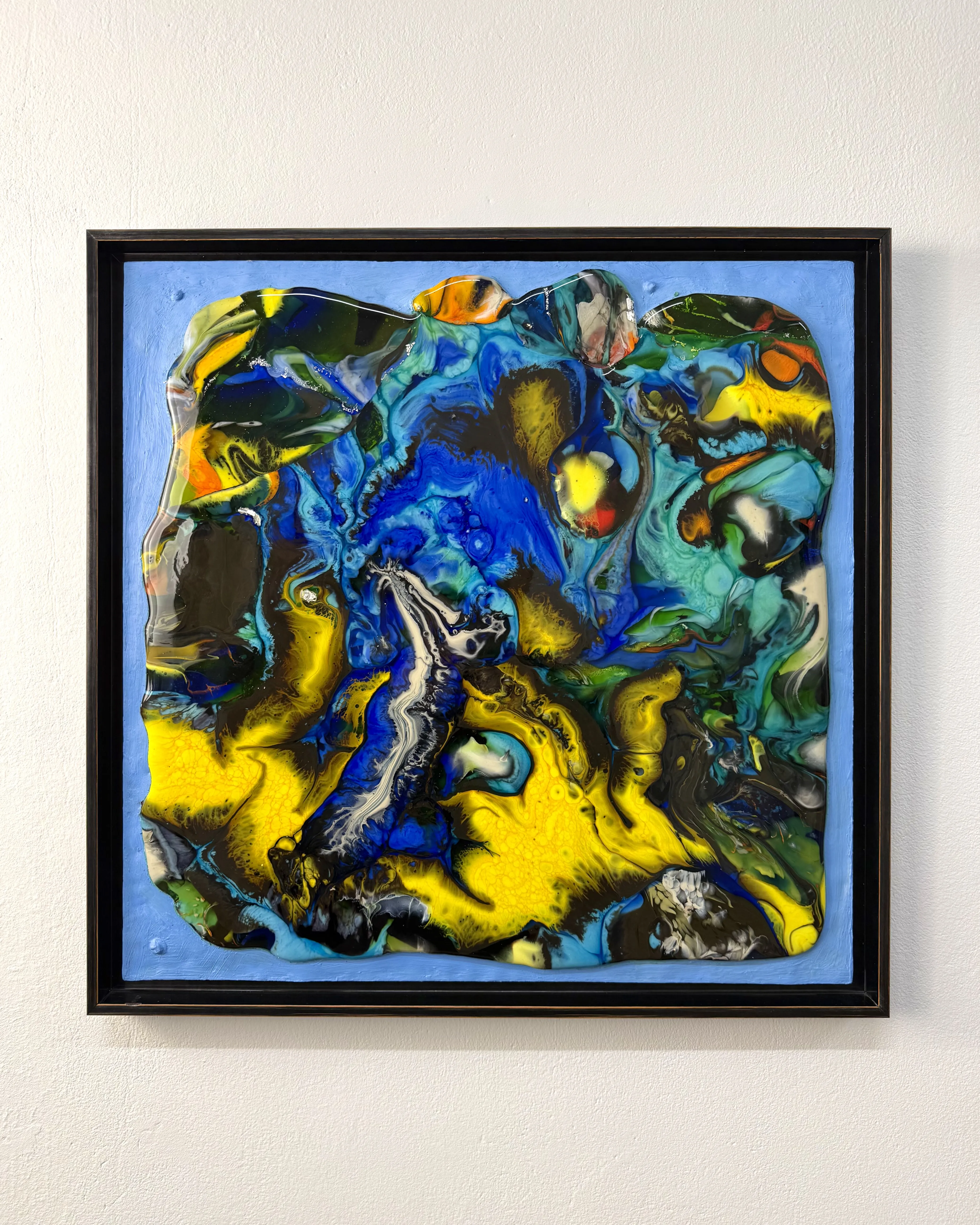 Image of Winter  by Тарас Опалинський Taras Opalinski , size: 50x50, made of Fused glass on copper, Glass medium, priced at $600