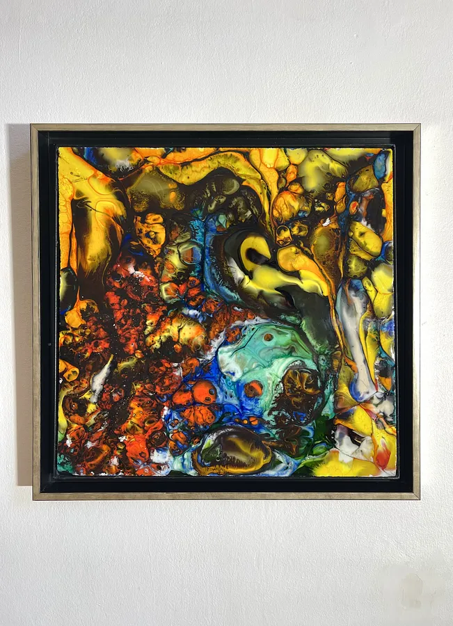 Image of In the Beginning by Taras Opalinski , size: 50x50, made of Fused glass, Glass medium, priced at $500 (≈ 22,619 грн)
