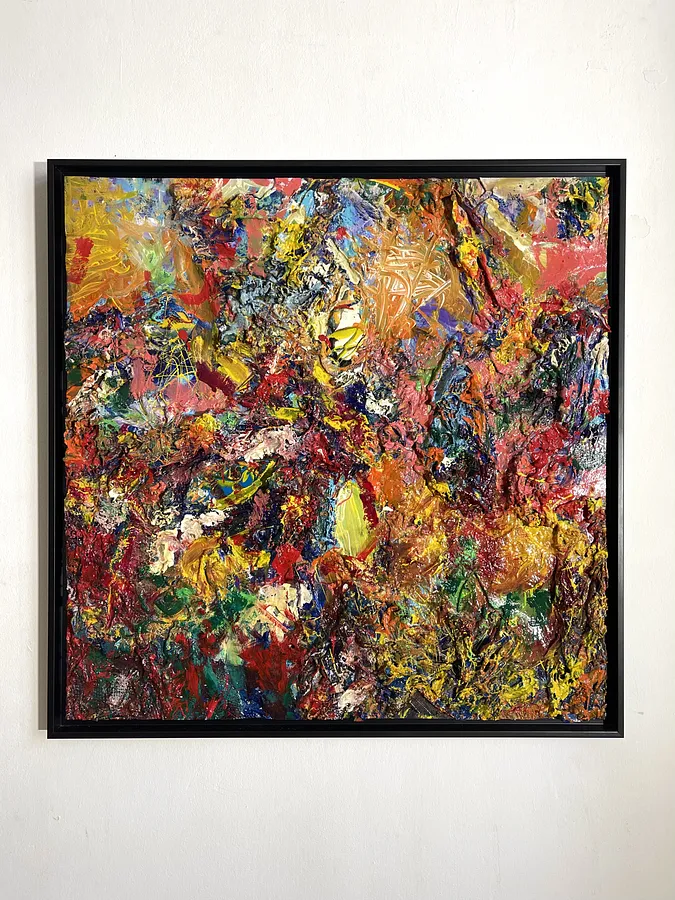 Image of The Birth of Light by Taras Opalinski, size: 70x70, made of Author's technique on fiberboard, Painting medium